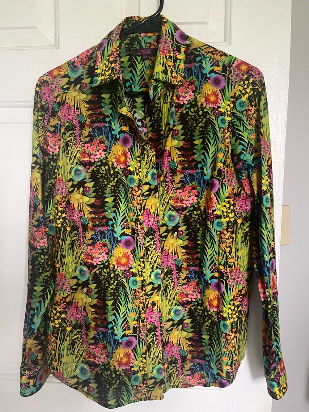 liberty Multicolor Botanical Print Button-Front blouse